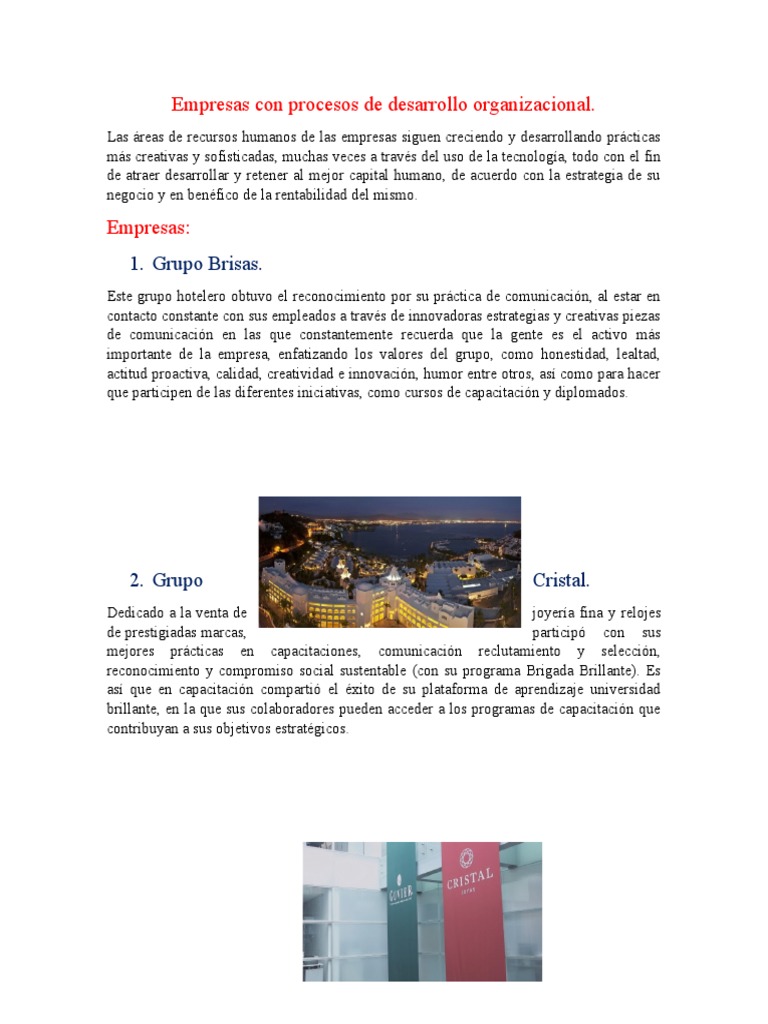Desarrollo Organizacional en Empresas | PDF