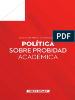 Política Sobre Probidad Académica 20-21