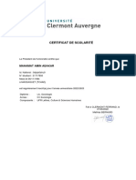 Certificat de Scolarité Zl118c 2022-2023 Mahamat Amin Abakar