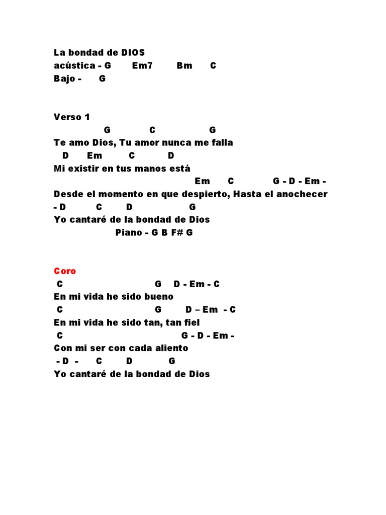 La Bondad De Dios Pdf