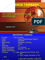 05 - Geoteknik Tambang - Supandi - METODE DALAM Analysis