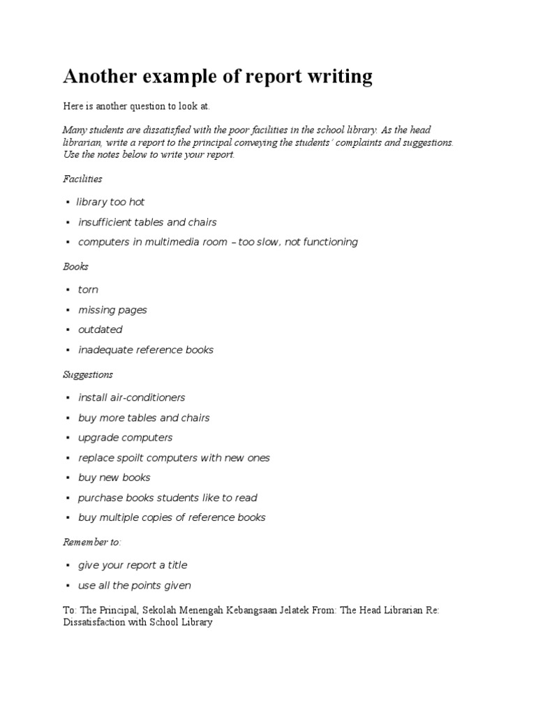 Report Writing Example | PDF | Libraries | Computing