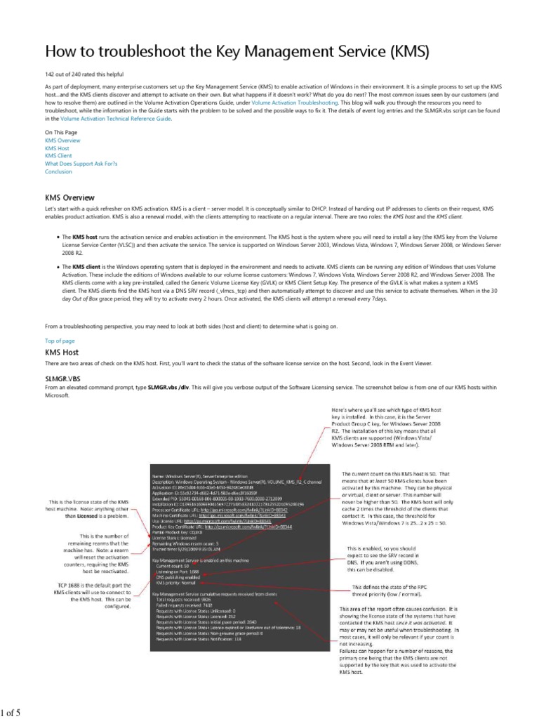 How To Troubleshoot The Key Management Service (KMS) | PDF | Port ...
