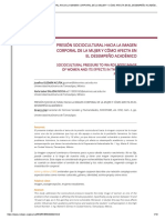 Presión Sociocultural Hacia La Imagen Corporal de La Mujer y Cómo Afecta en El Desempeño Académico