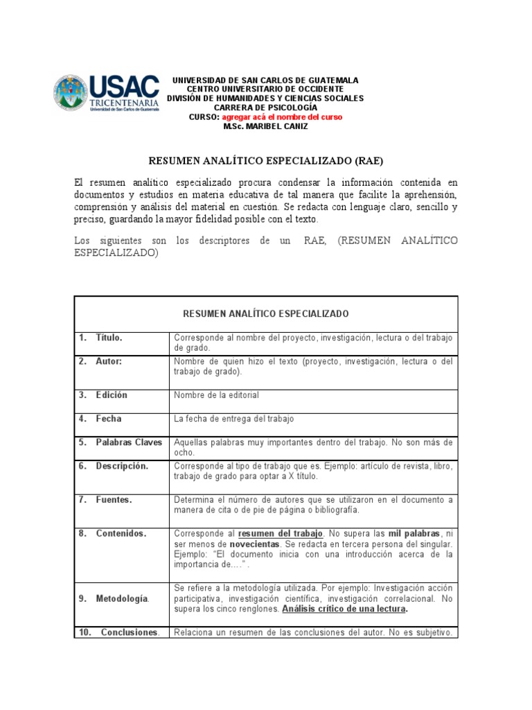 Formato de RAE | PDF | Teoría | Pensamiento