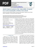 Spatio-Temporal Analysis of The Vulnerability of Typhoid Fever in The Municipality of Belém, Pará, Brazil