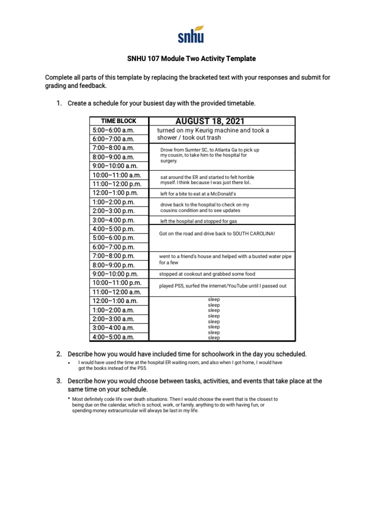 Snhu 107 Week 2 Pdf
