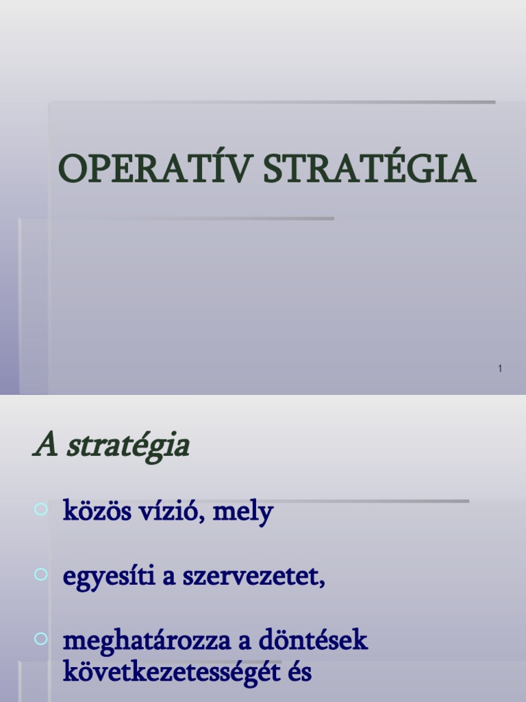 2-Operatív Stratégia | PDF