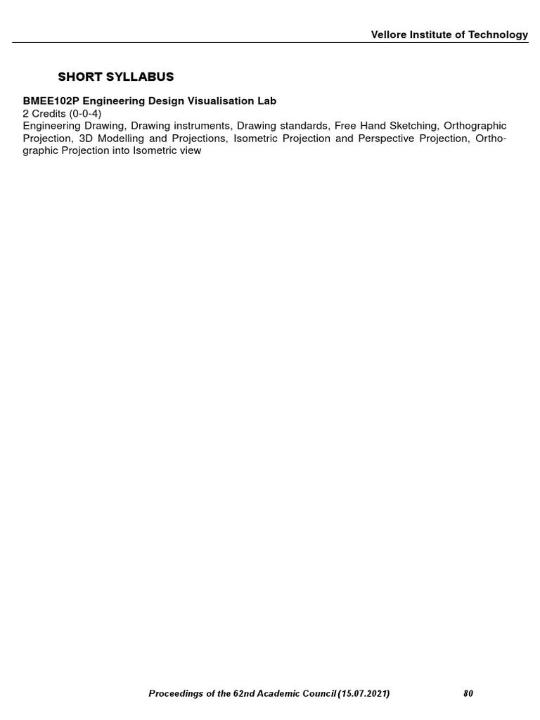 Engineering Design Visualization Lab Syllabus | PDF | 3 D Computer ...