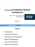 Dr. Hasan's Advanced Computer Systems Architecture Course