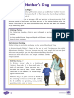 Mother's Day Differentiated Reading Comprehension Activity