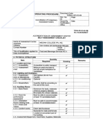 self assessment checklist