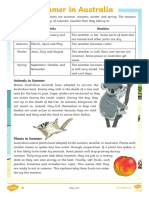 Summer in Australia Differentiated Reading Comprehension Activity