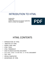 Introdution To HTML