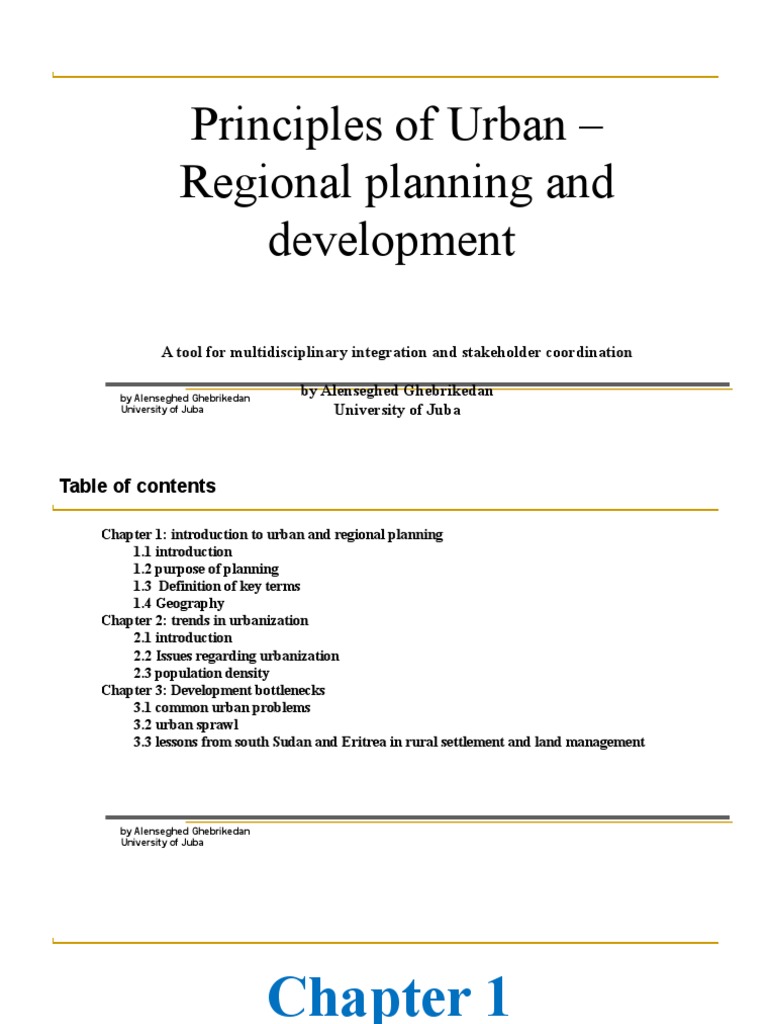 Principles of Urban and Regional Planning | PDF | Urban Planning ...