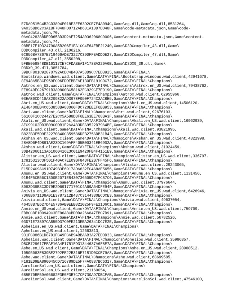 League Client Asset Metadata | PDF | Information Technology ...