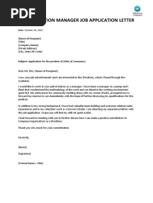 Job Application Fuel Attendant