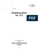 Weighing Rules No. 123: Effective For Contracts Dated From 1 June 2014