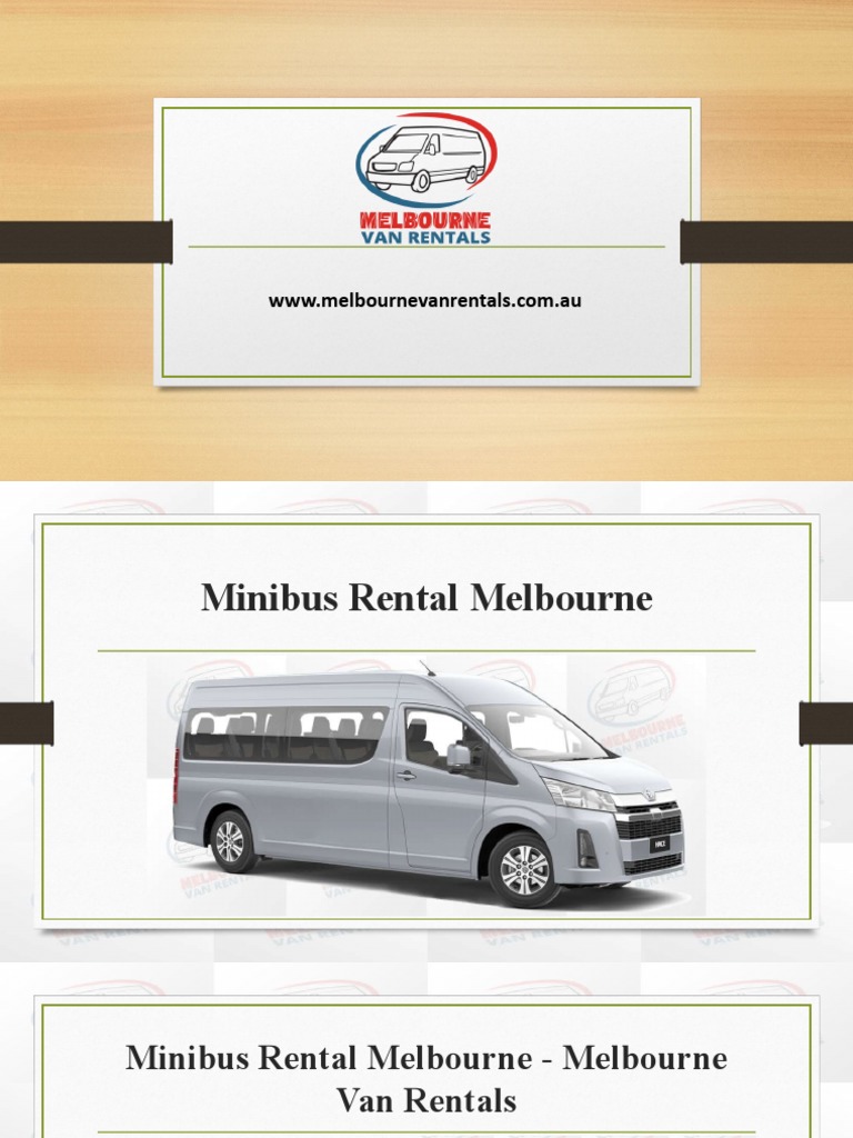Minibus Rental Melbourne - Melbourne Van Rentals | PDF | Home & Garden