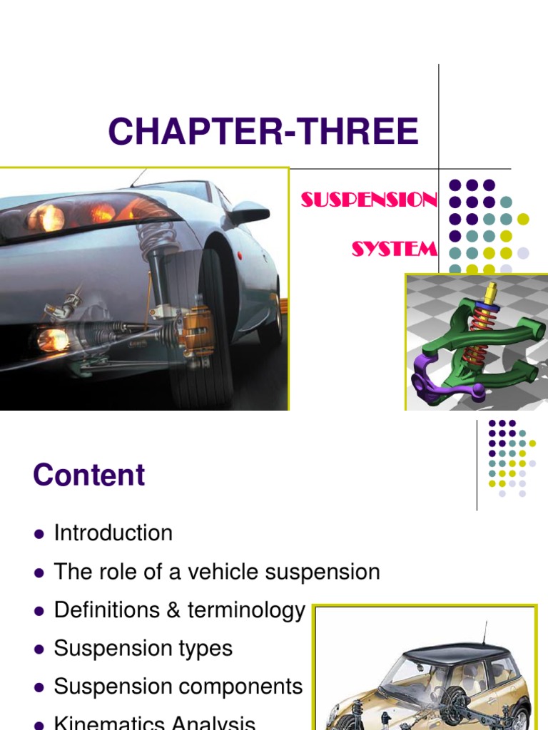 CHAPTER3 Suspension System PDF Automotive Industry Vehicles