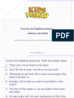 English Grammar Correction Exercises