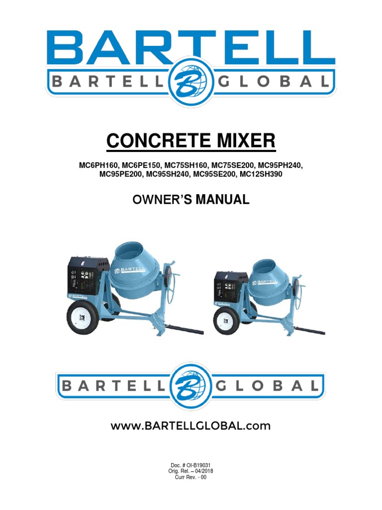 Concrete Mixers Manual PDF Throttle Engines