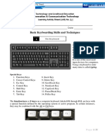 Basic Keyboard Skills and Techniques Sheet
