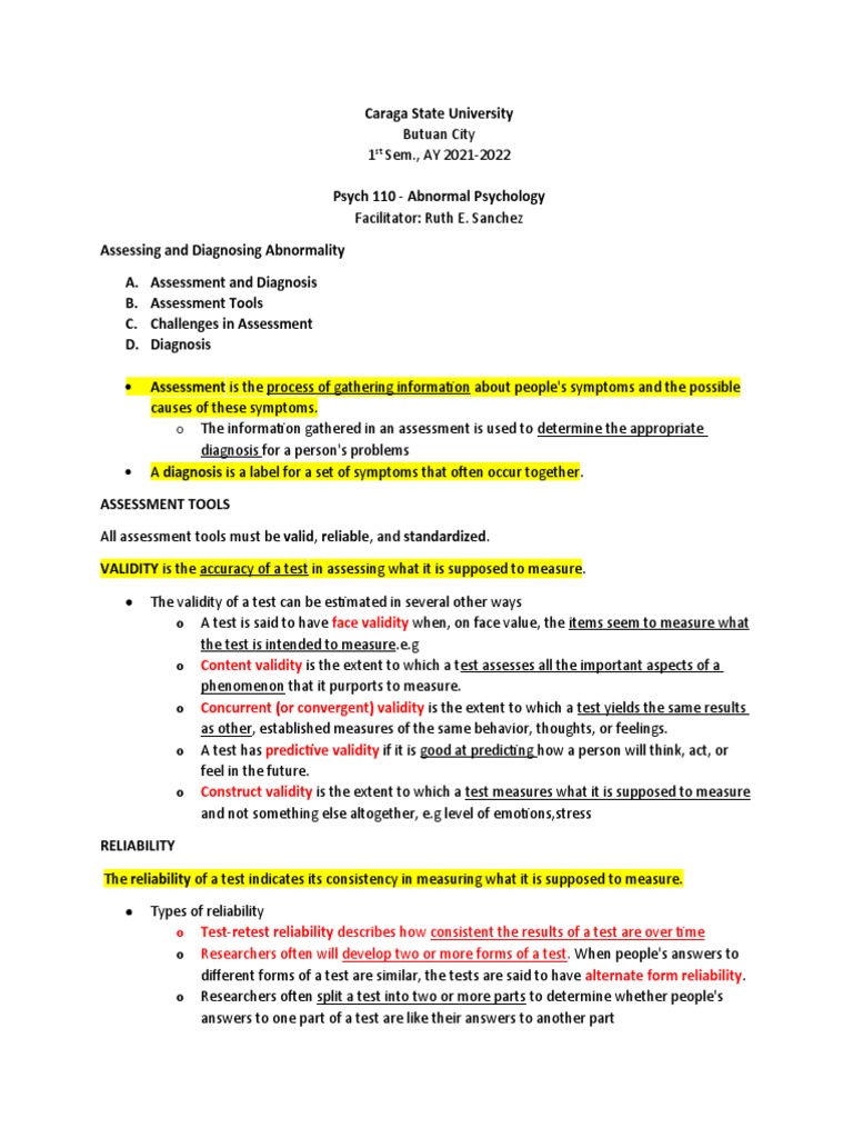 Validity and Tools in Psychological Assessment | PDF | Diagnostic And ...