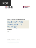 Elementary Probability Theory (Part A)