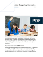 Formal Education Staggering Information