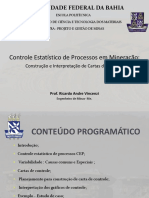 06SLS - Controle Estatístico de Processos em Mineração e Contrução e Interpretação de Cartas de Controle