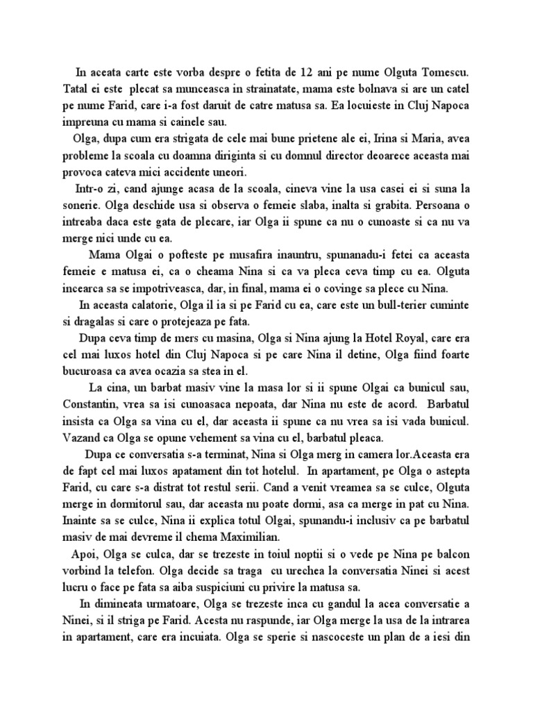 Olguta Si Un Bunic De Milioane Rezumat Olguta Si Un Bunic de Milioane | PDF