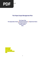 The Project Scope Management Plan MSPM1-GC4000 TEMPLATE