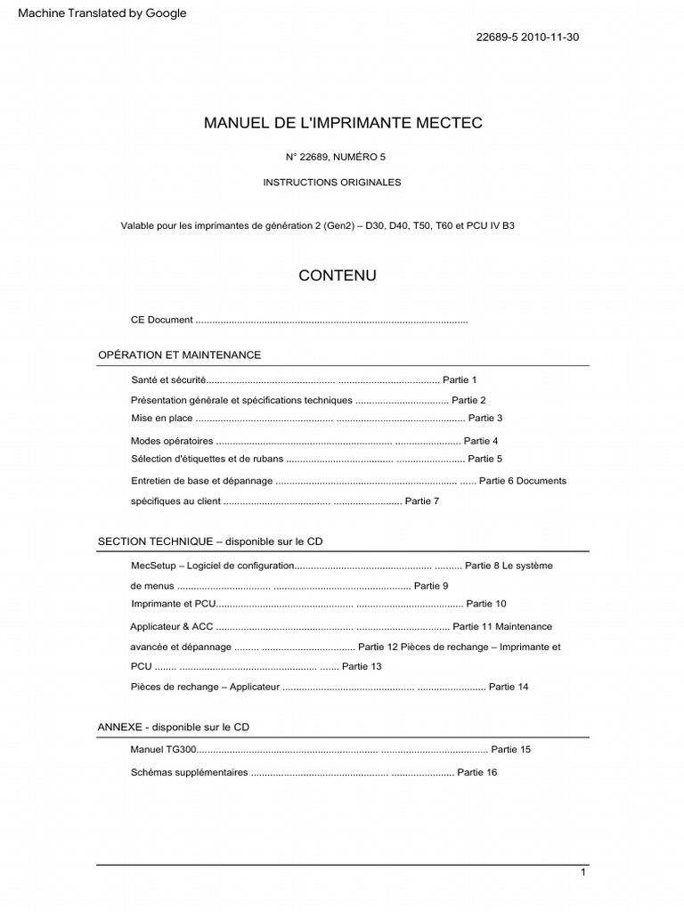 Mectec - Manual D&T-Series (Gen2), English (10!12!2009) | PDF ...