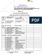 Plan de Contingencia Semana Del 17 Al 21 de Octubre 2022