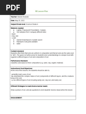 5E Lesson Plan