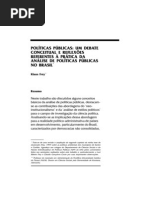 Políticas públicas-um debate conceitual e reflexões referentes à prática da análise de poíticas públicas no Brasil - Klaus Frey