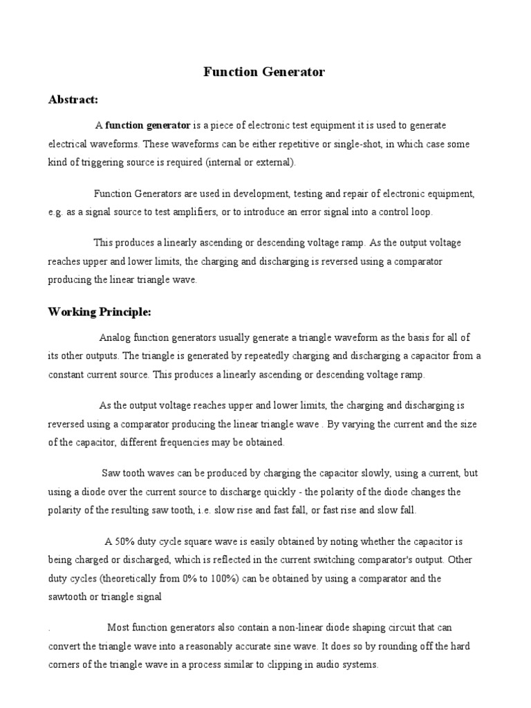 Function Generator PDF