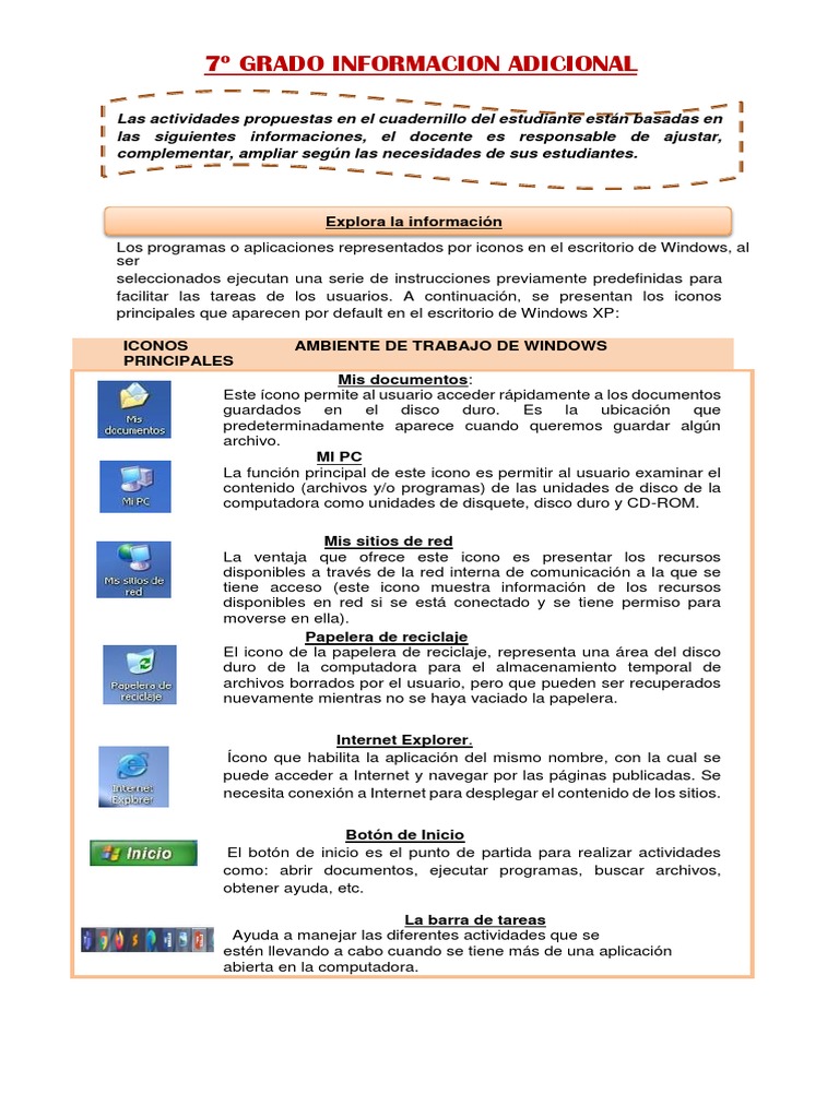 Trabajo y Tecnologia 7mo Grado | PDF | Archivo de computadora ...