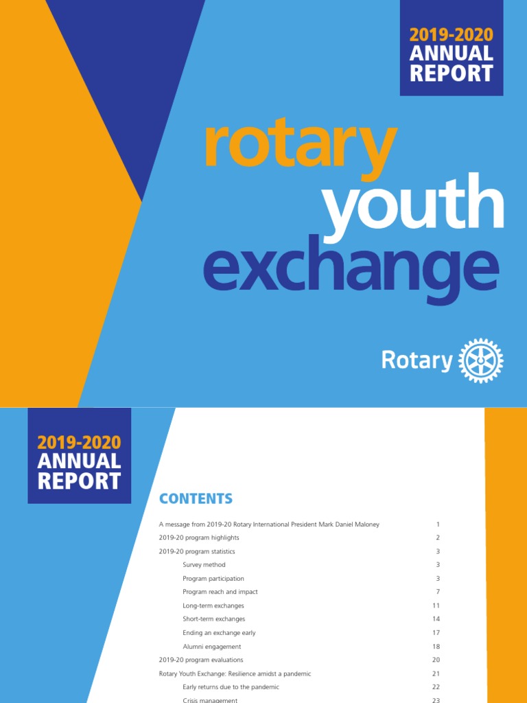 Rotary Youth Exchange Annual Report en PDF Volunteering