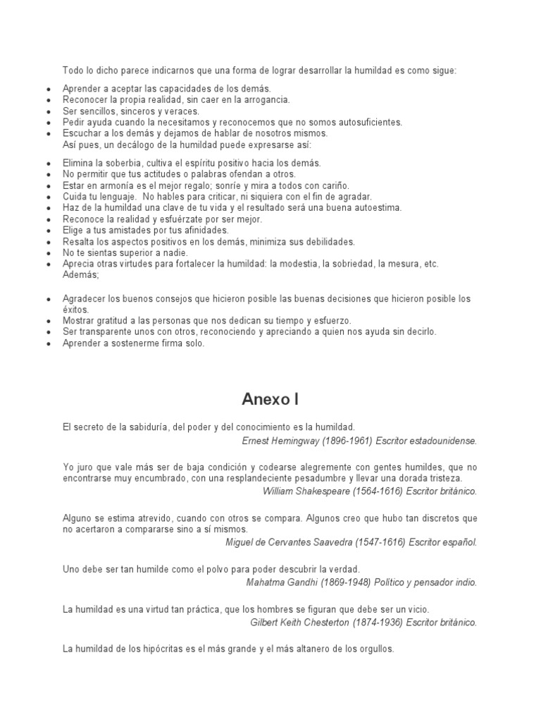 Humildad | PDF