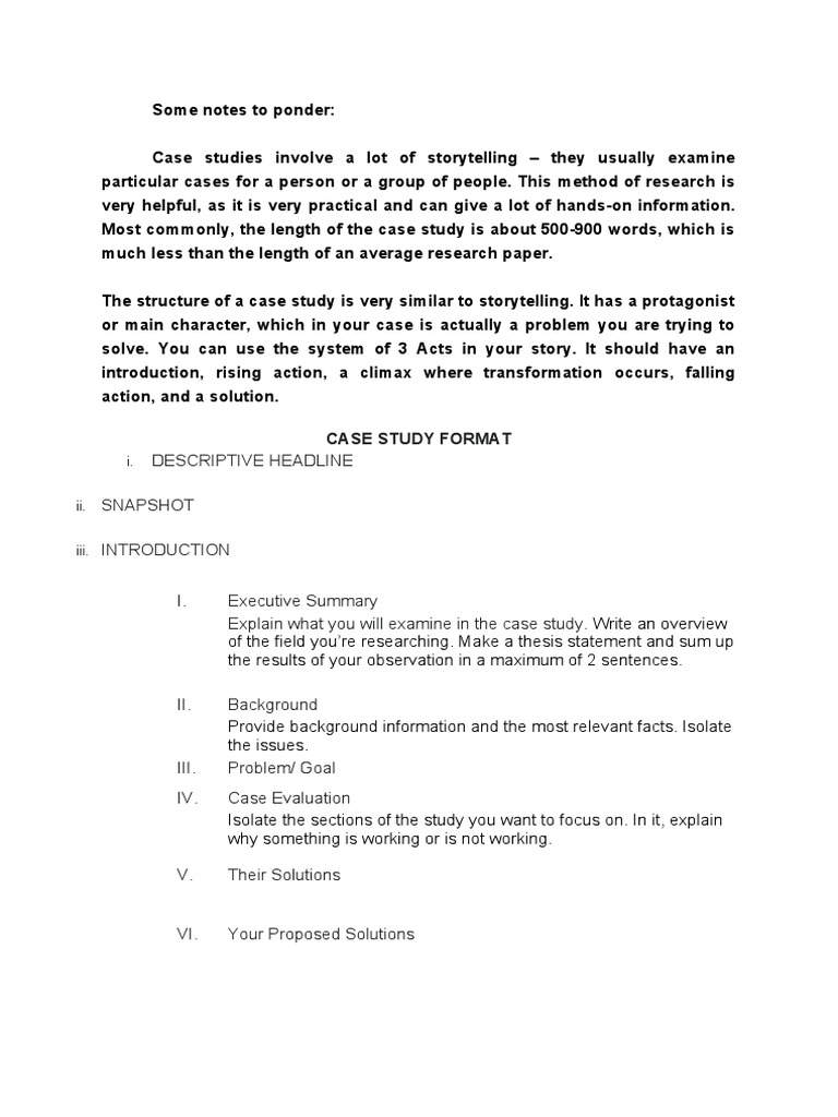 Case Study Format PDF Cognition