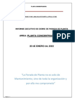 Informe Ejectivo de Cierre de Parada - PC 20 Enero Rev 0