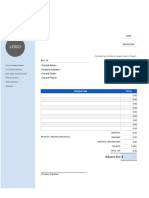 Invoice Template Side Rent