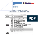 Rundown Alumni TK Pembina 2015-2016 Goes To Jogja 07-08 Oktober 2022