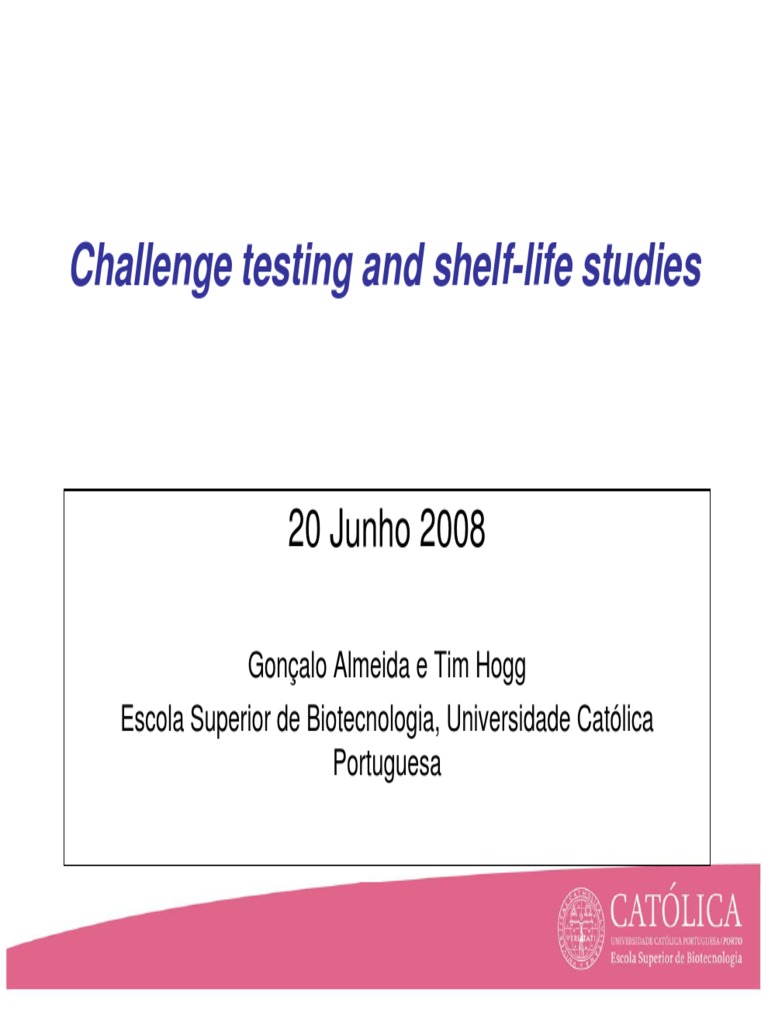 Challenge Testing and ShelfLife Studies PDF