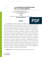 La Auditoría A Los Sistemas de Información Como Aporte A La Actividad Gerencial