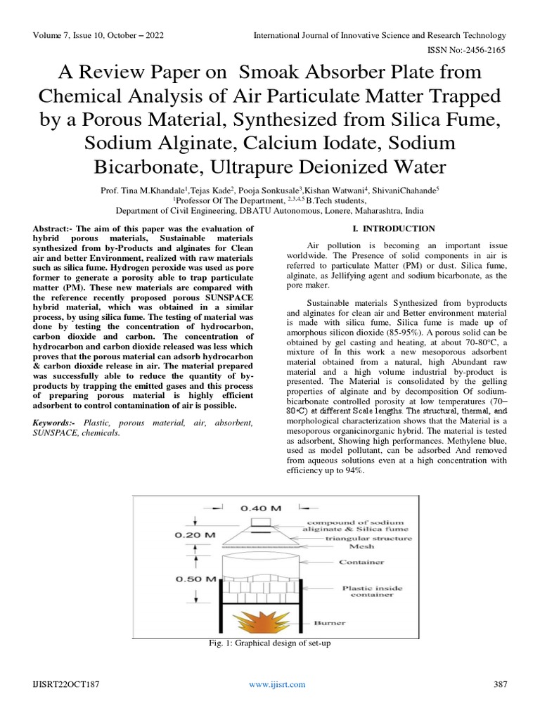 KeywordsPlastic, Porous Material, Air, Absorbent, SUNSPACE, Chemicals PDF Silicon Dioxide