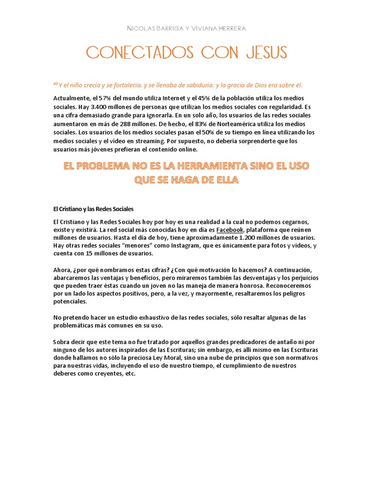 Conectados a Jesús en Redes Sociales | PDF | San Pedro | Jesús