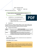 Leemos Gráficos Sobre Participación en La Escuela Y La Comunidad